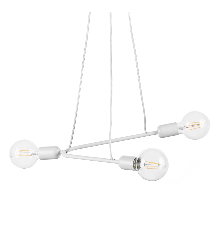 LAMPADARIO 3 LUCI ONLI "BOOMERANG" BIANCO E27